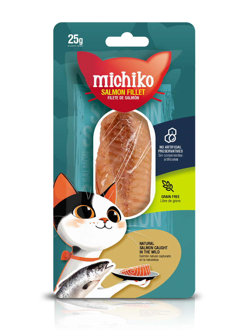 Snack Para Gato Michiko Filete de Salmón 25 g