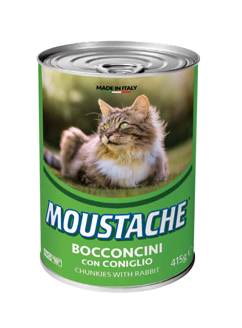 Comida Húmeda Para Gato Lata Moustache Conejo 415 Gr