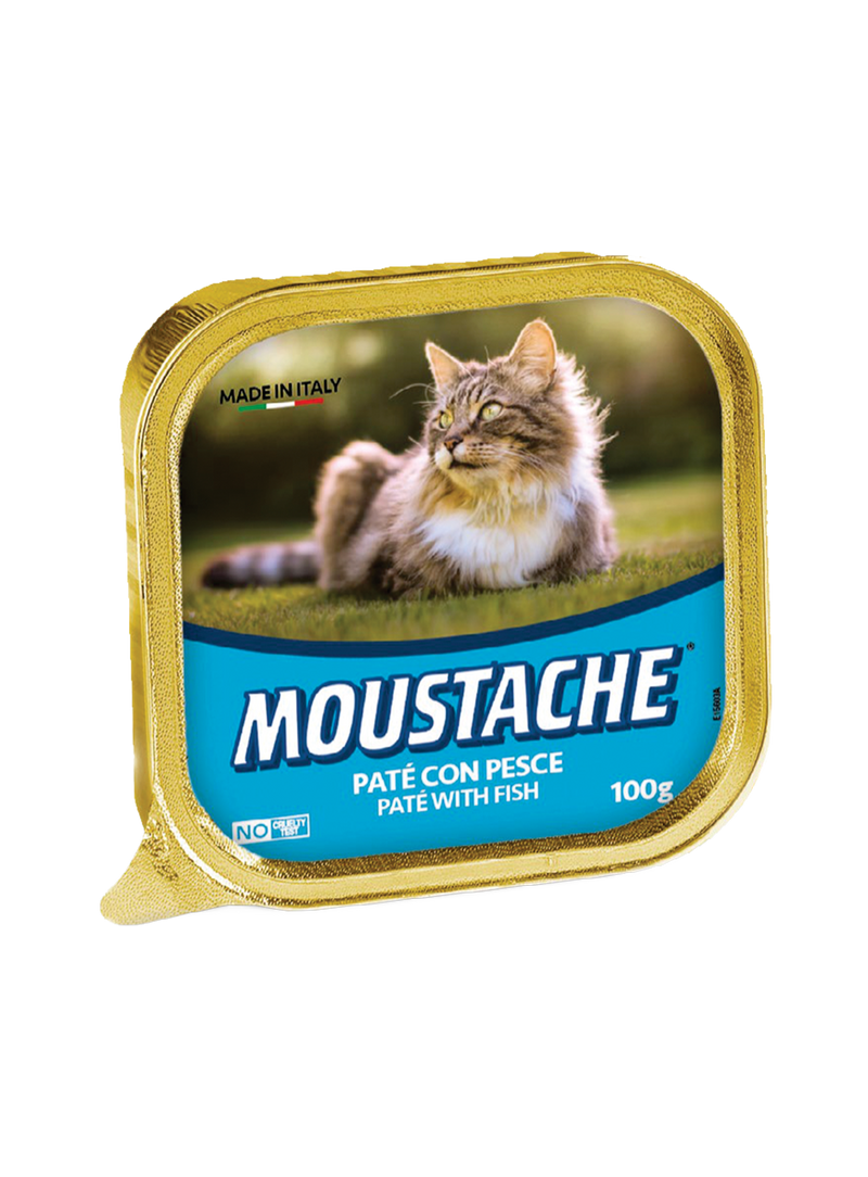 Comida Húmeda Para Gato Pate Moustache Con Pescado 100 Gr