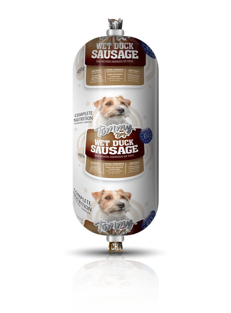 nack Para Perro Tommy Salchichón Puppy Sabor Pato x 450 g