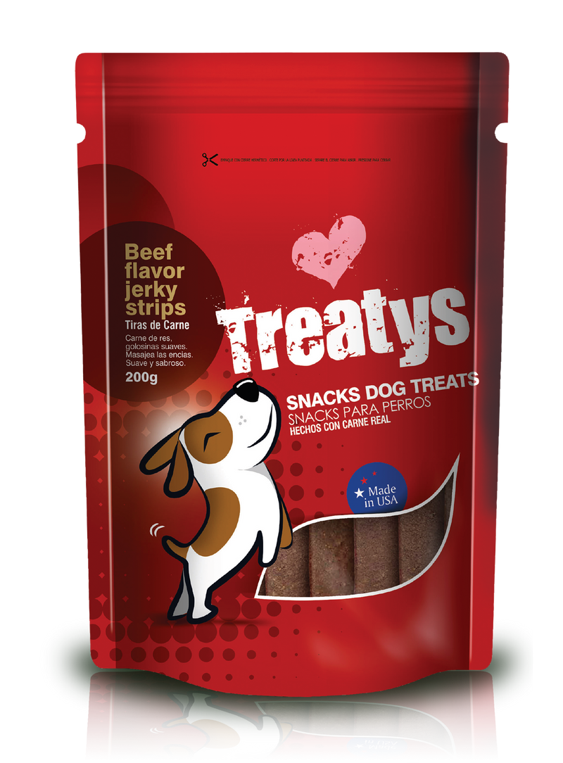 Snack Para Perro Treats Beef Flavor Jerky Strip 200 Gr