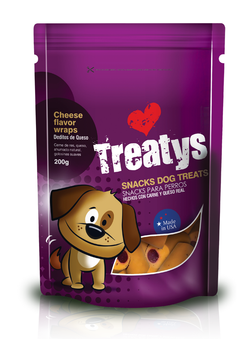 Snack Para Perro Treatys Cheese Flavor Wraps 200 Gr