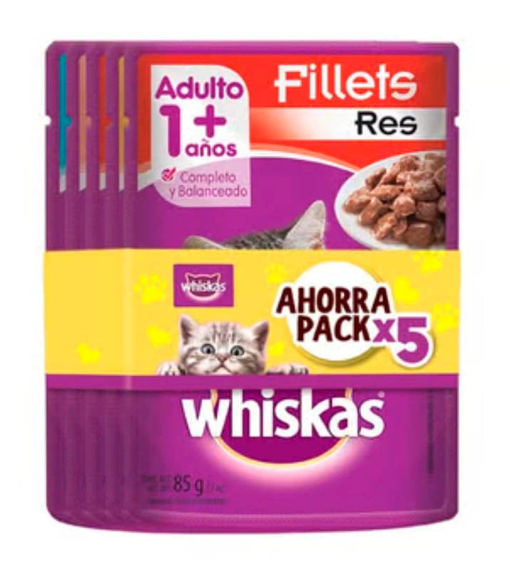 WHISKAS POUCH ECONOPACK X 5 UND