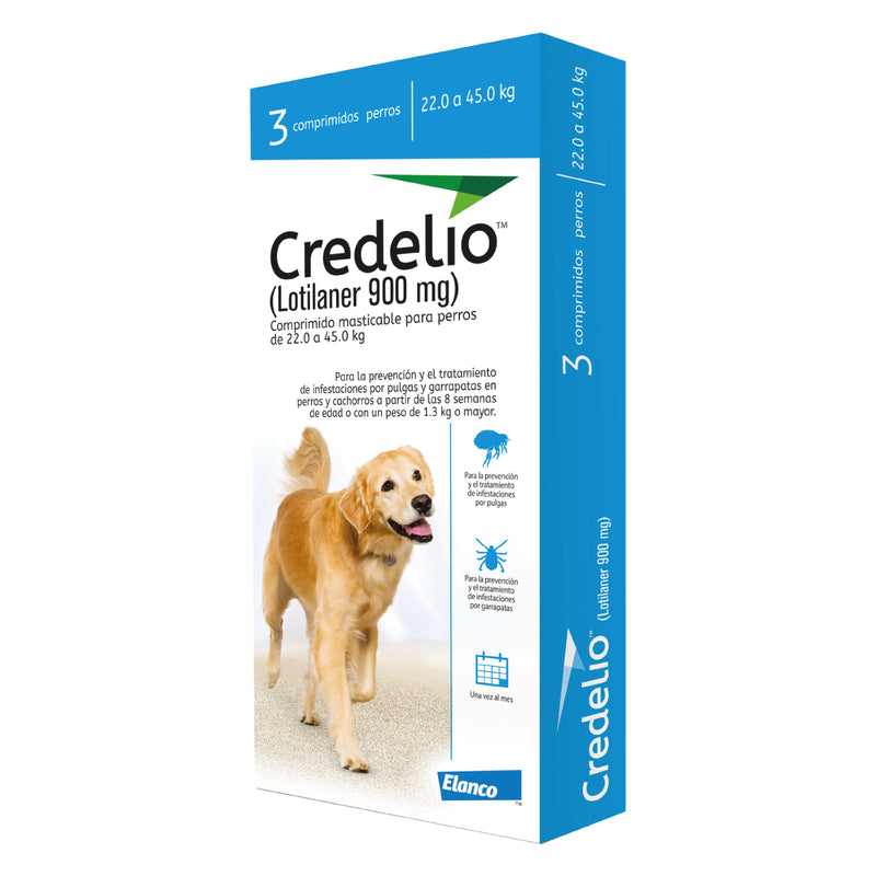 CREDELIO 900 MG (22 -45 KG) CAJA X 3 TABLETAS