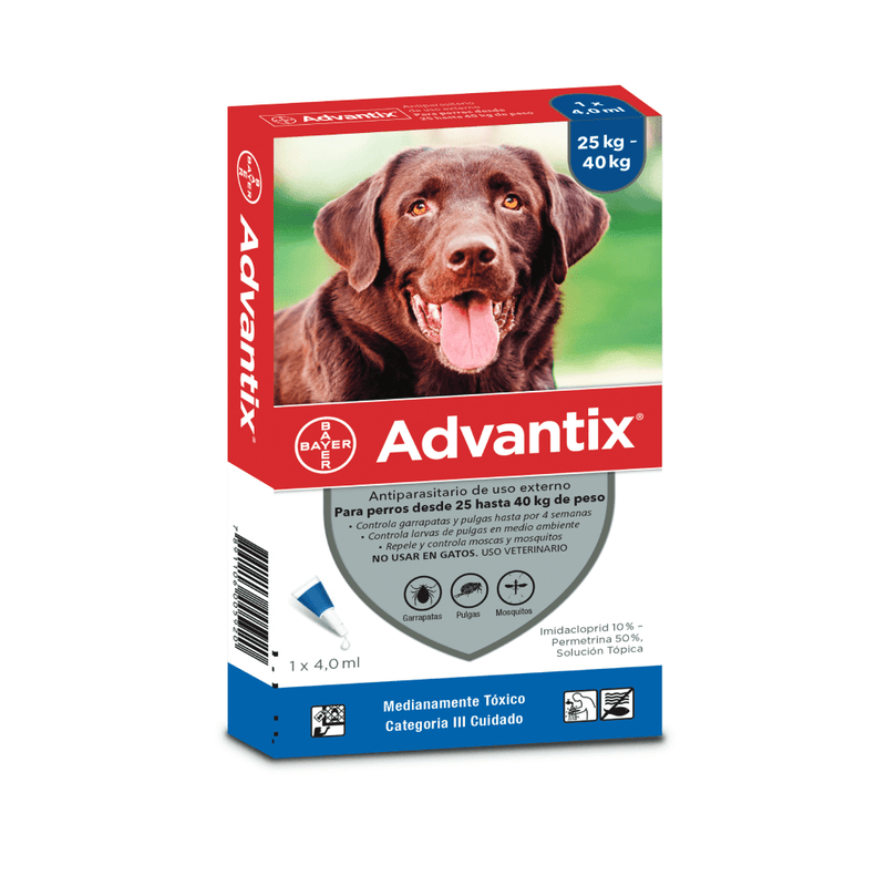 ADVANTIX X 4 ML PARA PERROS DE 25 A 40 KILOS