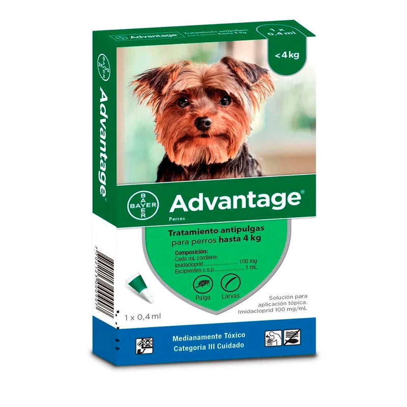 ADVANTAGE 0.4ML PARA PERROS DE DE 0 A 4 KG