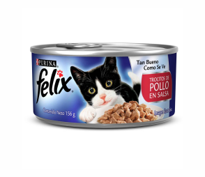 FELIX LATA TROCITOS DE POLLO X  156 GRAMOS