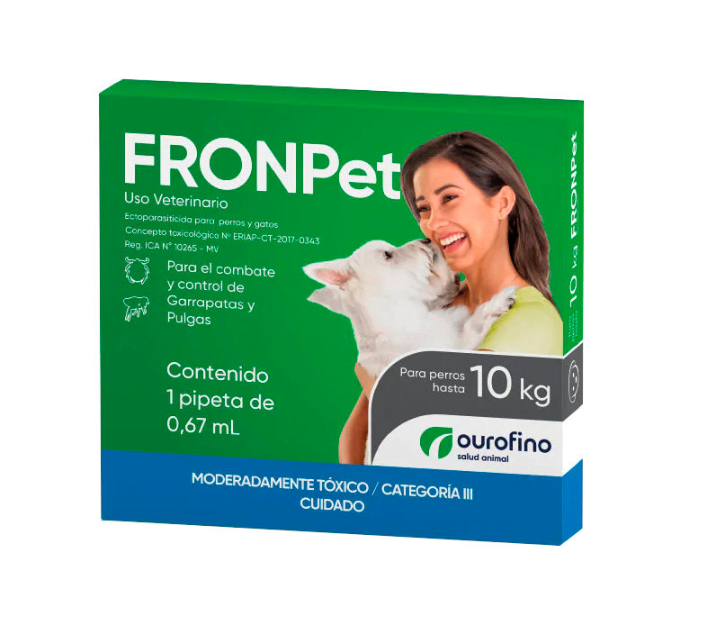 FRONPET PERROS X 0.67 ML HASTA 10 KL