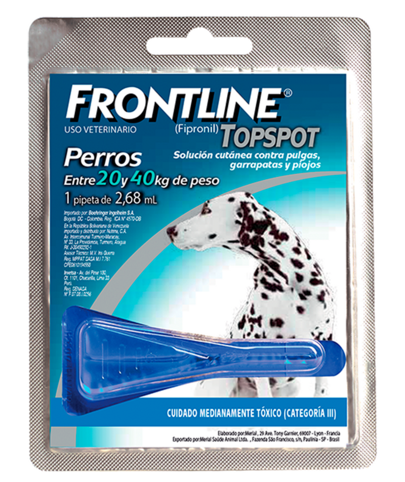 FRONTLINE PIPETA PARA PERROS DE 20 A 40 KILOS