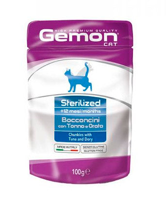 GEMON CAT STERILIZED POUCH TUNA & DORY 100 GR