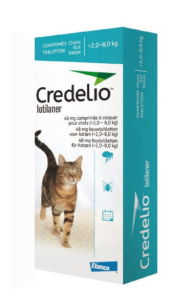 CREDELIO CAT 48 MG (2- 8 KG) CAJA X 3 TABLETAS