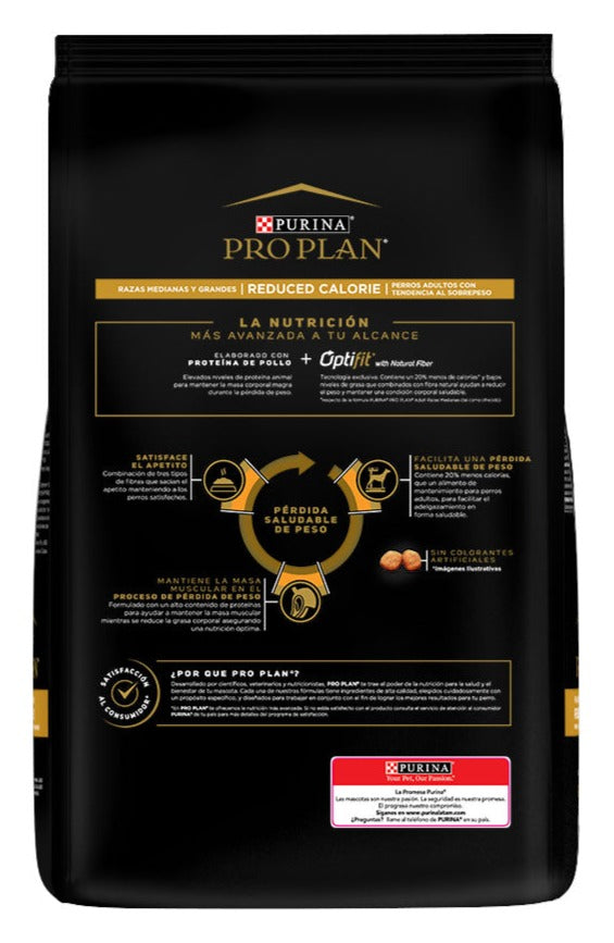 Comida Para Perro Pro Plan Reduced Calorie Razas Medianas Y Grandes X 3 Kg
