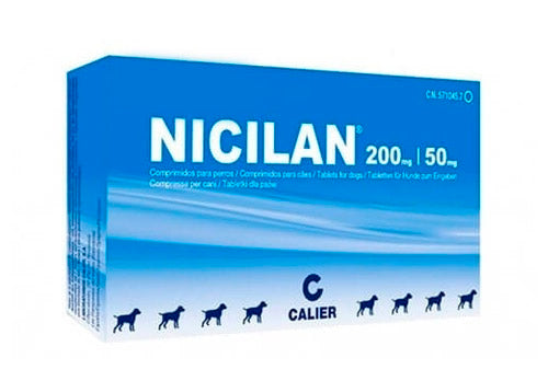 Medicamento Para Perro y Gatos Nicilan 200 Mg / 50 Mg Sobre X 6 Tabletas