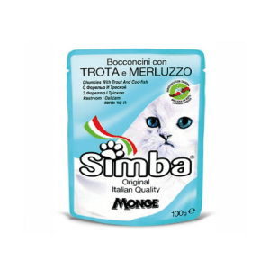 SIMBA POUCH CAT TROTA MERLUZZO X 100 GR