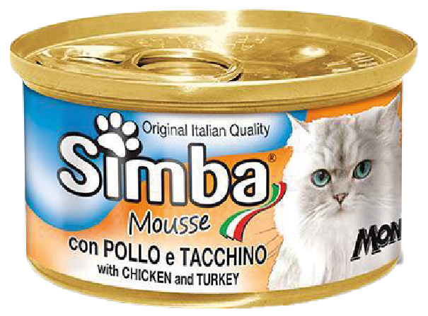 SIMBA CAT MOUSSE POLLO Y PAVO x 85 GR