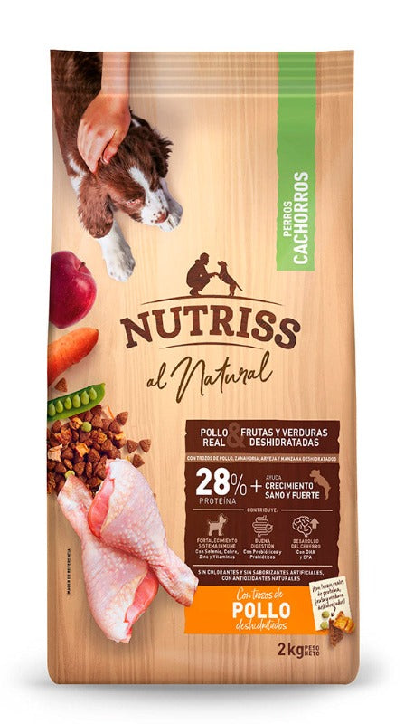 NUTRISS AL NATURAL CACHORRO POLLO X 2 KG