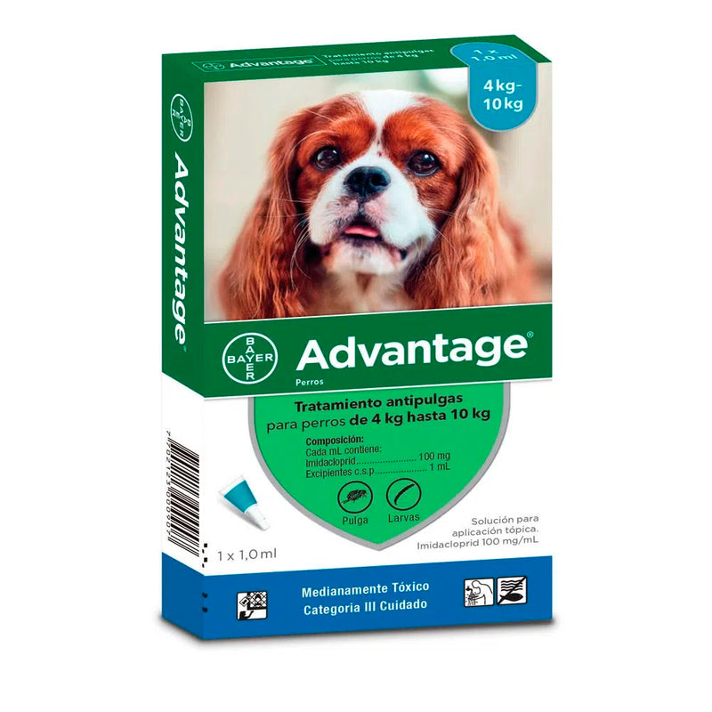 ADVANTAGE 1 ML PARA PERROS DE 4 A 10 KG