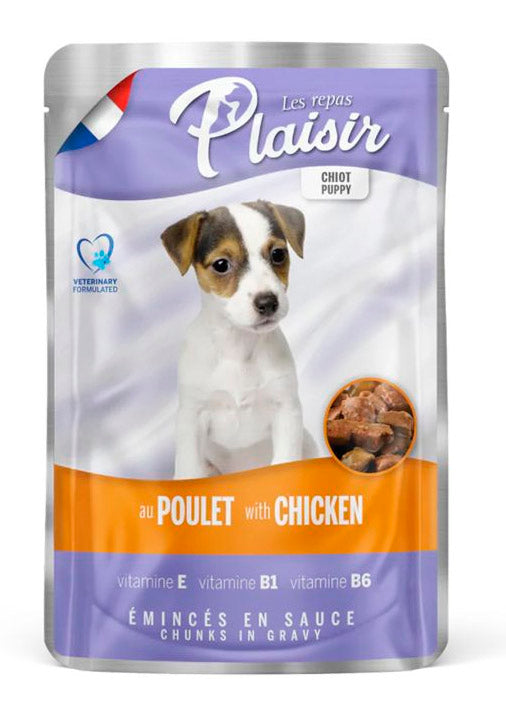 POUCH PLAISIR DOG CACHORRO POLLO X 100 GR