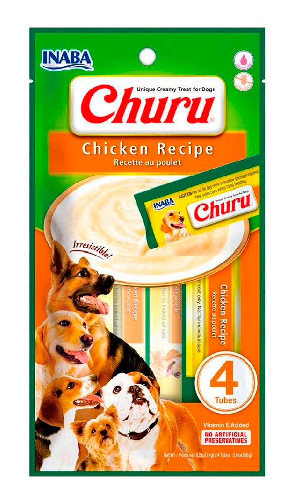 CHURU PERRO SABOR A POLLO 56 GR 4 UND