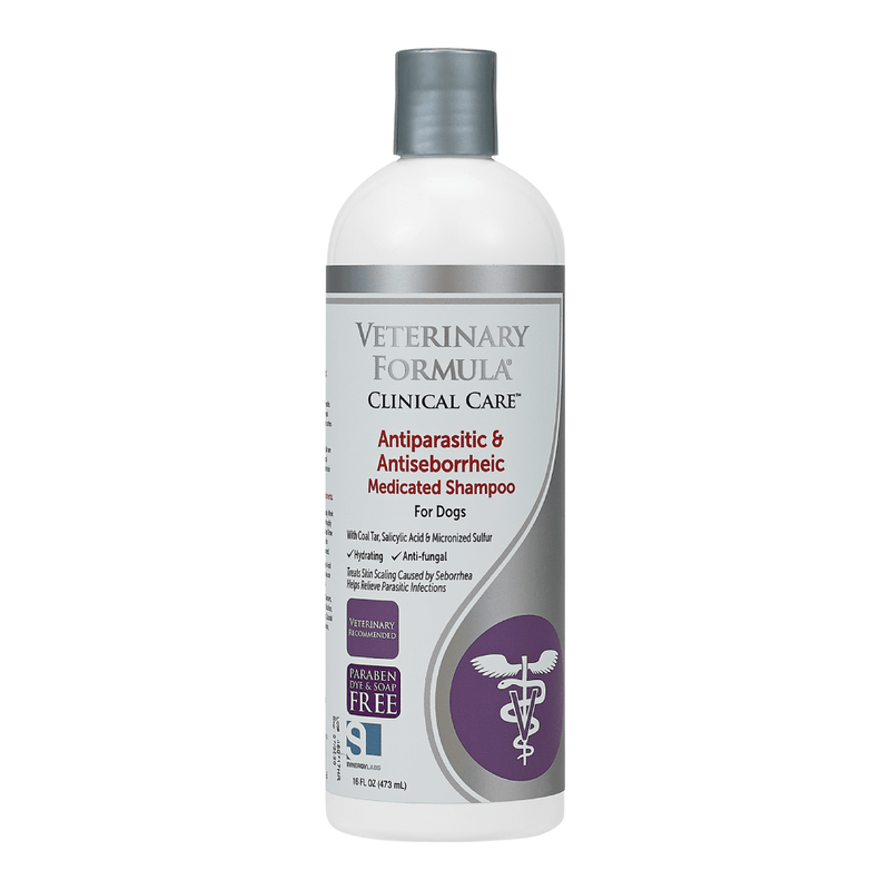 Shampoo Medicado para perros VFFC Antiparasitario y Antiseborreico 16 Oz