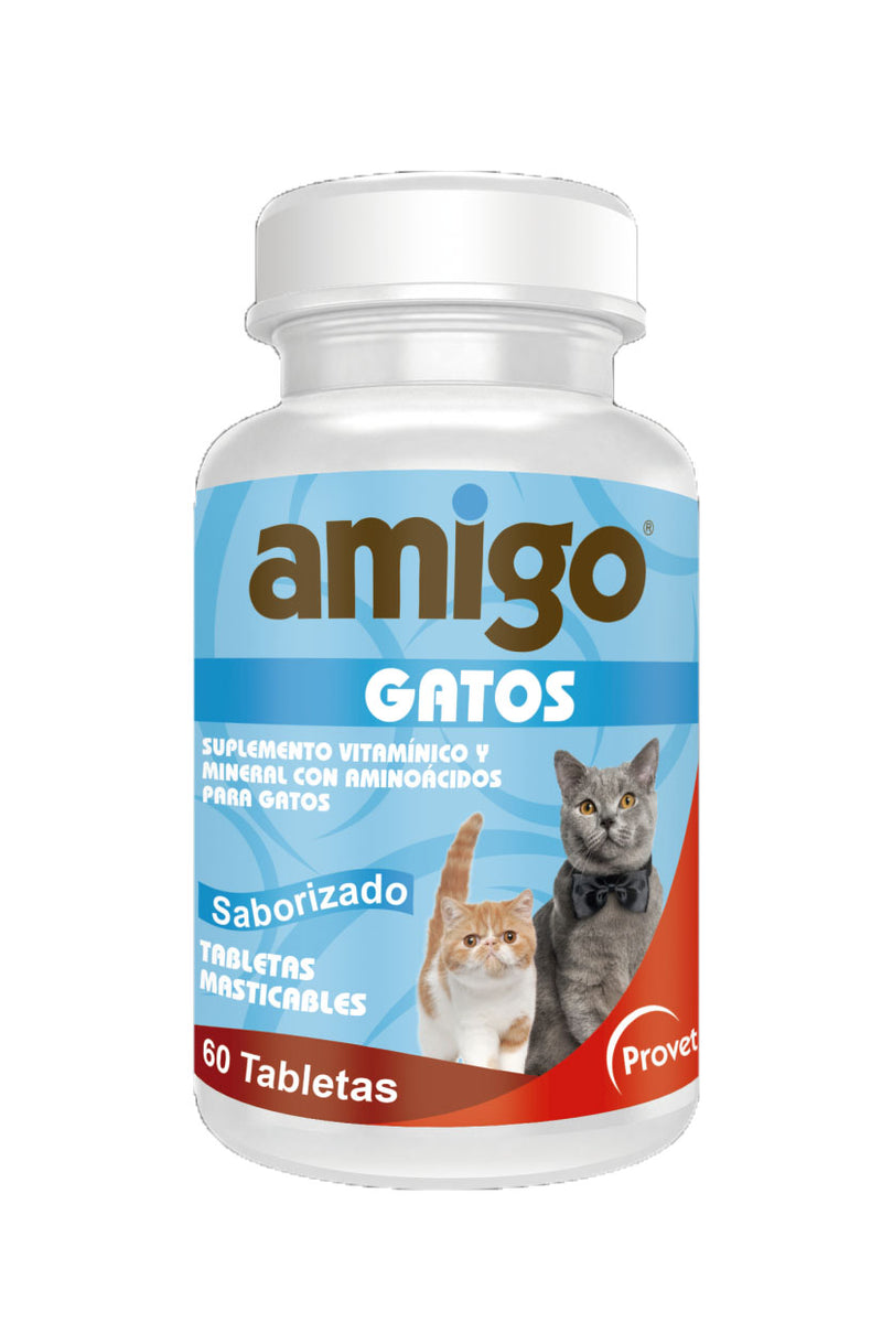 AMIGO GATOS FRASCO X 60 TABLETAS