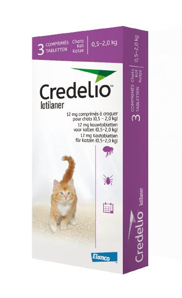 CREDELIO CAT 12 MG (0.5- 2 KG) CAJA X 3 TABLETAS