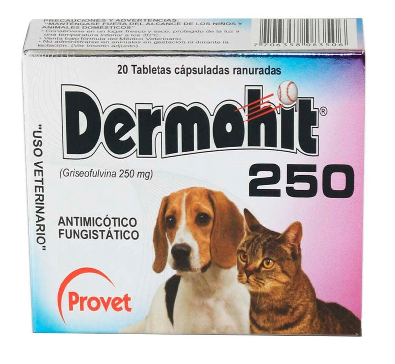 DERMOHIT 250 MG X 20 TABLETAS