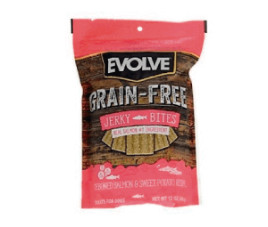 EVOLVE DOG SNACK GRAINFREE SALMON 12 OZ