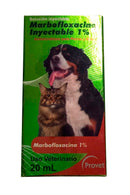 Medicamento Para Perro y Gato Marbofloxacina Inyectable 1%