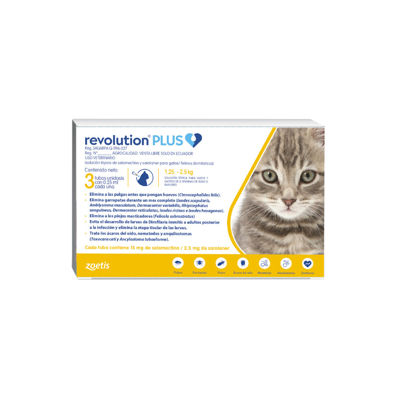 REVOLUTION PLUS 0,25 ML X 3 UND GATO